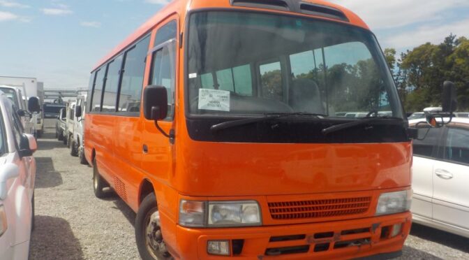【買取実績】2003年式トヨタ コースター（KK-HDB50）をザンビアへ輸出しました！
