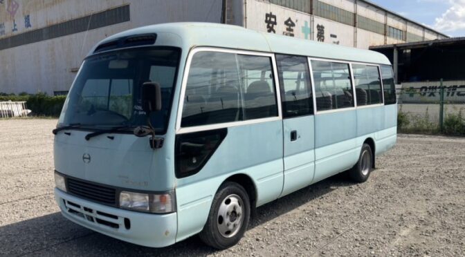 【買取実績】1998年式 日野 リエッセ（KC-HZB50M）をザンビアへ輸出しました